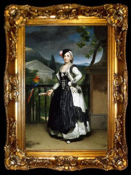 framed  Anton Raphael Mengs Retrato de la Marquesa de Llano, ta009-2